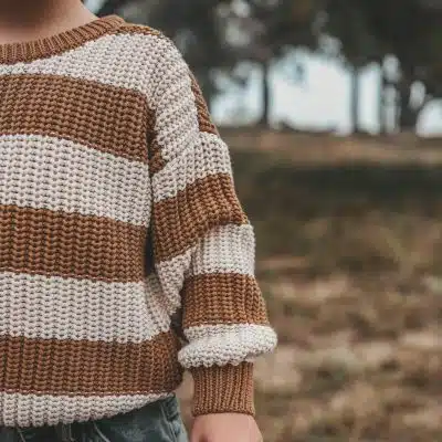 Your Wishes - Stripe Knit - Chunky Sweater