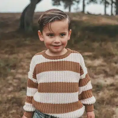 Your Wishes - Stripe Knit - Chunky Sweater