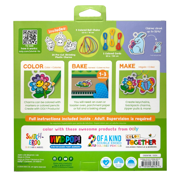 Ooly - Shrink-Its! D.I.Y. Shrink Art Kit - Garden Pals