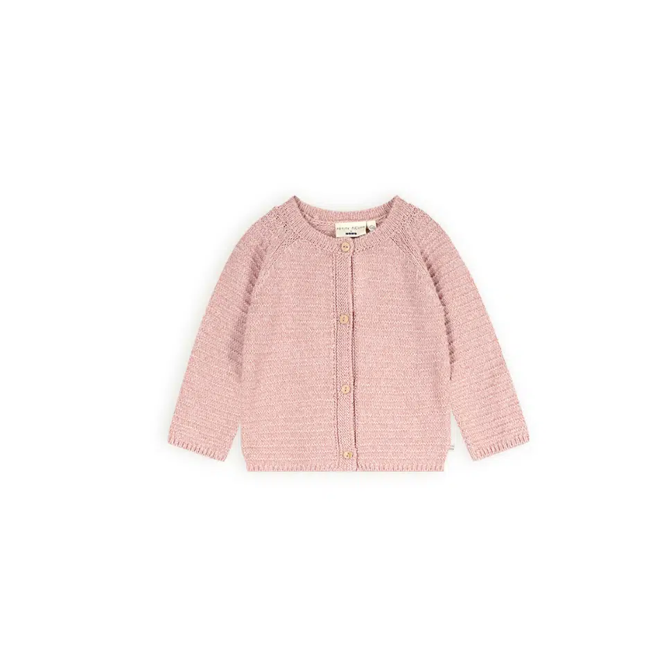 Petit Maison - Knitted Button Up Cardigan - Kiki - Pastel Pink