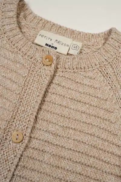 Petit Maison - Knitted Button Up Cardigan - Oatmeal