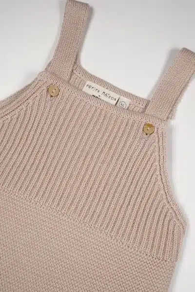 Petit Maison - Knitted Dungaree - Seyo - Oatmeal