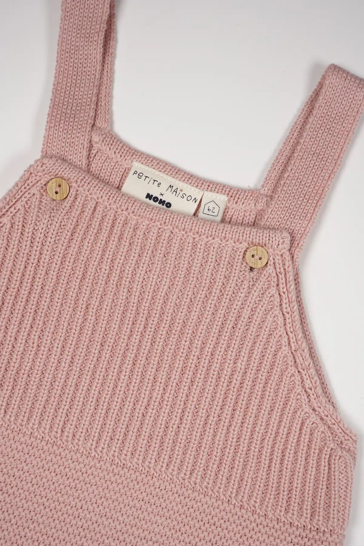 Petit Maison - Knitted Dungaree - Seyo - Pastel Pink