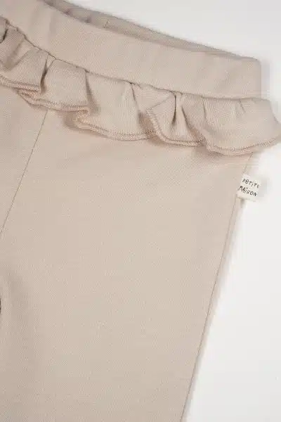 Petit Maison - Pants With Ruffle - Skyler - Oatmeal
