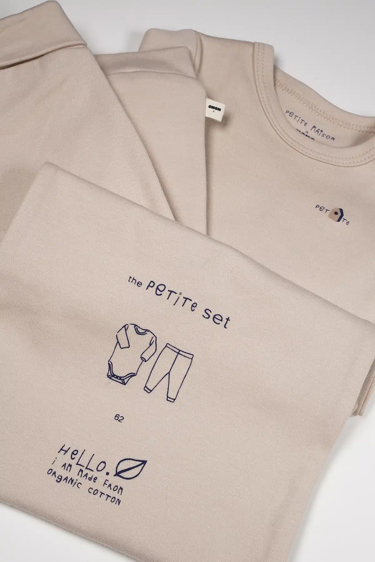 Petit Maison - Set Body Long Sleeve & Jogger Legging - Stormy - Oatmeal