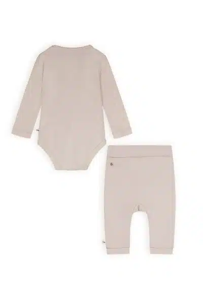 Petit Maison - Set Body Long Sleeve & Jogger Legging - Stormy - Oatmeal