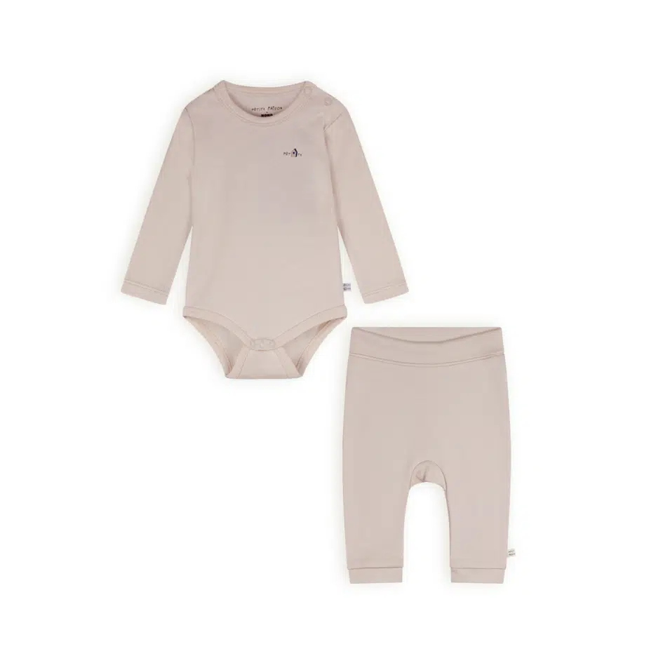 Petit Maison - Set Body Long Sleeve & Jogger Legging - Stormy - Oatmeal