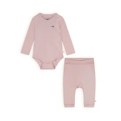 Petit Maison - Set Body Long Sleeve & Jogger Legging - Stormy - Pastel Pink