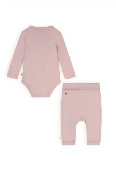 Petit Maison - Set Body Long Sleeve & Jogger Legging - Stormy - Pastel Pink