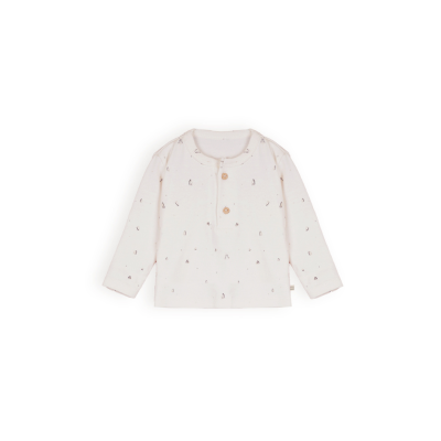 Petit Maison - Tshirt Longsleeve with Placket - Ko - AOP Grey