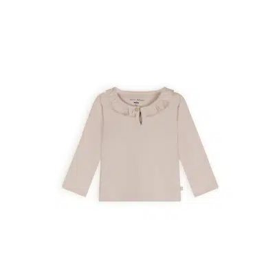 Petit Maison - Tshirt Longsleeve with ruffle - Kaya - Oatmeal