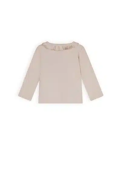 Petit Maison - Tshirt Longsleeve with ruffle - Kaya - Oatmeal