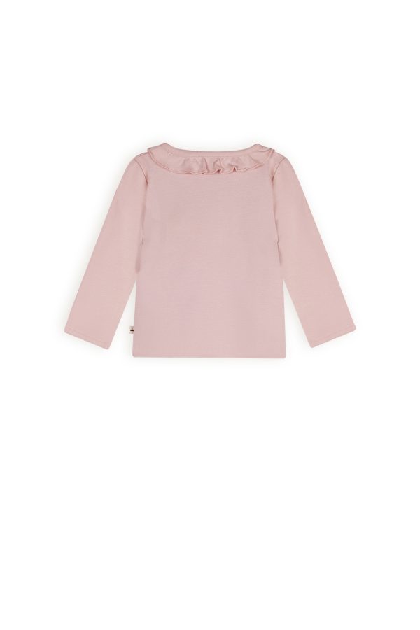 Petit Maison - Tshirt Longsleeve with Ruffle - Kaya - Pastel Pink