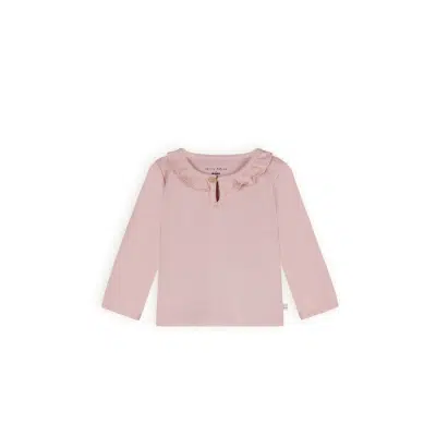 Petit Maison - Tshirt Longsleeve with Ruffle - Kaya - Pastel Pink