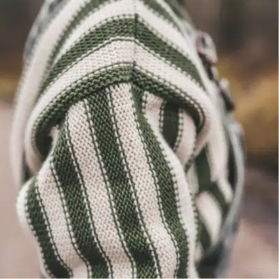 Your Wishes - Stripe Knit - Collar Sweater