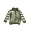 Your Wishes - Stripe Knit - Collar Sweater