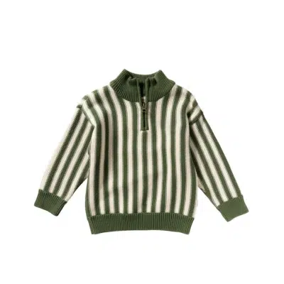 Your Wishes - Stripe Knit - Collar Sweater