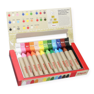 Kitpas - Medium rijstwax - (raam) krijt 12 stuks