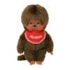 Monchhichi - Jongen bruin met slab rood