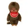 Monchhichi - Jongen bruin met slab rood