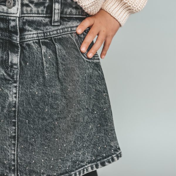 Your Wishes - Stretch Denim - Glitter Skirt