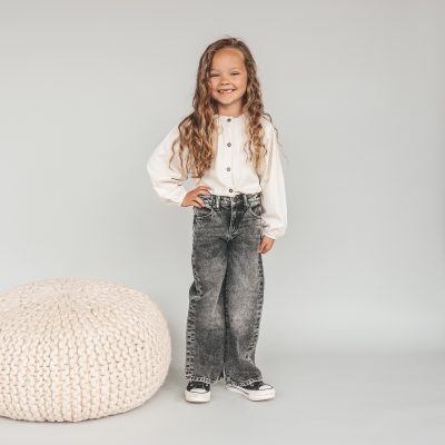 Your Wishes - Stretch Denim - Wide Leg Glitter Jeans