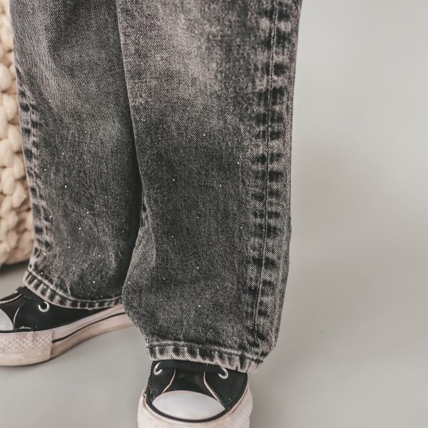 Your Wishes - Stretch Denim - Wide Leg Glitter Jeans