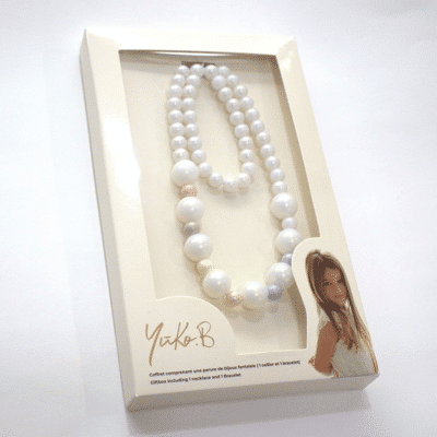 By Yuko B - Halsketting & Armband set - Tara White