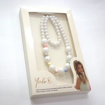 By Yuko B - Halsketting & Armband set - Tara White