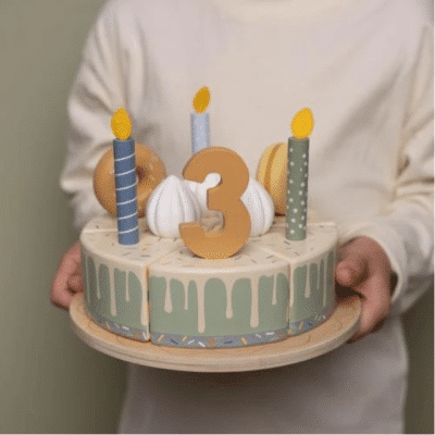 Little Dutch - Verjaardagstaart blauw FSC