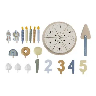 Little Dutch - Verjaardagstaart blauw FSC