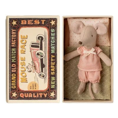 Maileg - Little sister mouse in matchbox