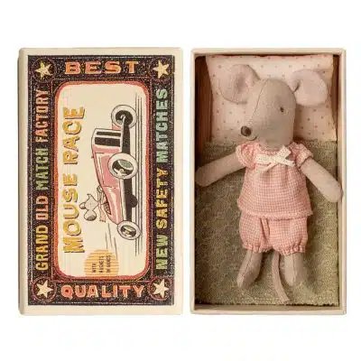 Maileg - Little sister mouse in matchbox