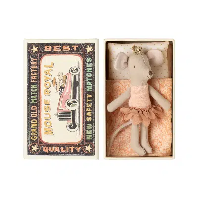 Maileg - Princess mouse - Little sister in matchbox