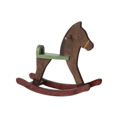 Maileg - Rocking horse - Mouse - Dark brown