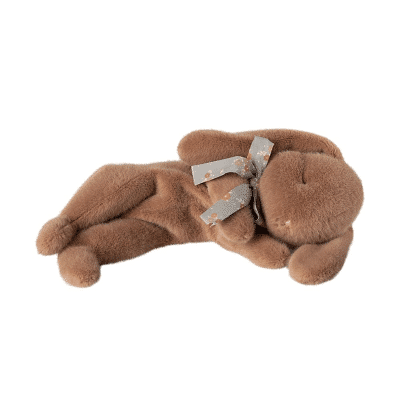 Maileg - Sleeping bunny plush - Small - Soft brown
