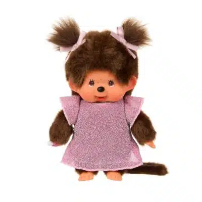 Monchhichi - Meisje in roze glitterjurk