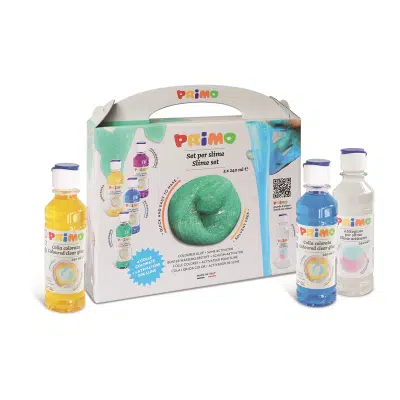 PRIMO - Set slijm met 4 gekleurde lijm - 1 activator