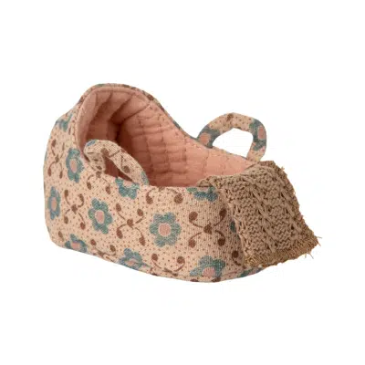 Maileg - Carry cot - Baby mouse - Rose
