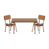 Maileg - Table and chair set - Mouse - Dark powder