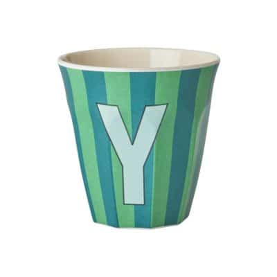 Rice - Middelgroot Alfabetbeker - Groen - Y - Stripes