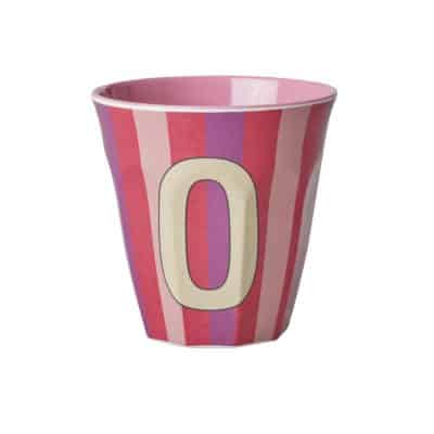 Rice - Middelgroot Alfabetbeker - Meerkleurig - O - Stripes