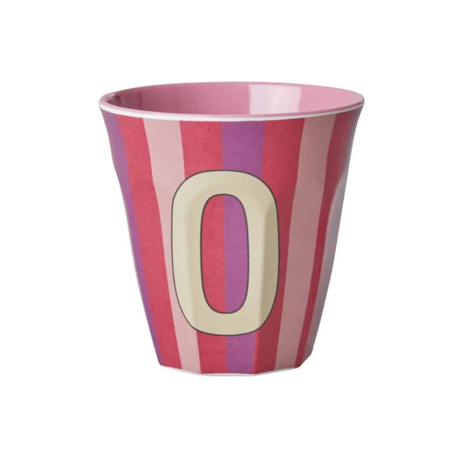 Rice - Middelgroot Alfabetbeker - Meerkleurig - O - Stripes