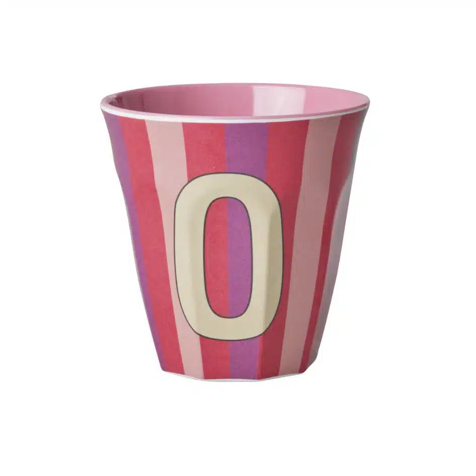 Rice - Middelgroot Alfabetbeker - Meerkleurig - O - Stripes