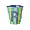 Rice - Middelgroot Alfabetbeker - Meerkleurig - R - Stripes