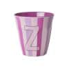 Rice - Middelgroot Alfabetbeker - Paars - Z - Stripes