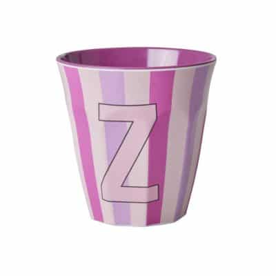 Rice - Middelgroot Alfabetbeker - Paars - Z - Stripes