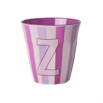 Rice - Middelgroot Alfabetbeker - Paars - Z - Stripes