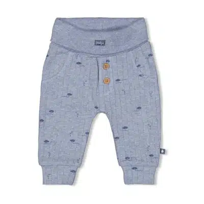 Feetje - Broek rib AOP - Blue Ocean