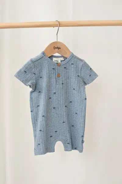 Feetje - Kort pakje rib AOP - Blue Ocean